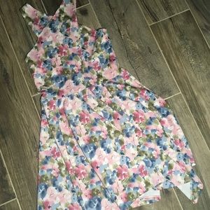 Floral High Neck Dress